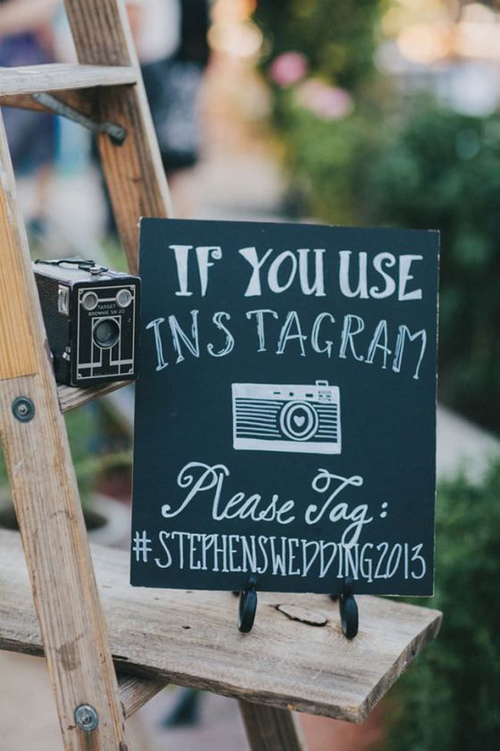 I love this idea, I think social media is so relevant in life today, why not include it in the wedding? I would put it at the beginning of the wedding in place of a guest book.