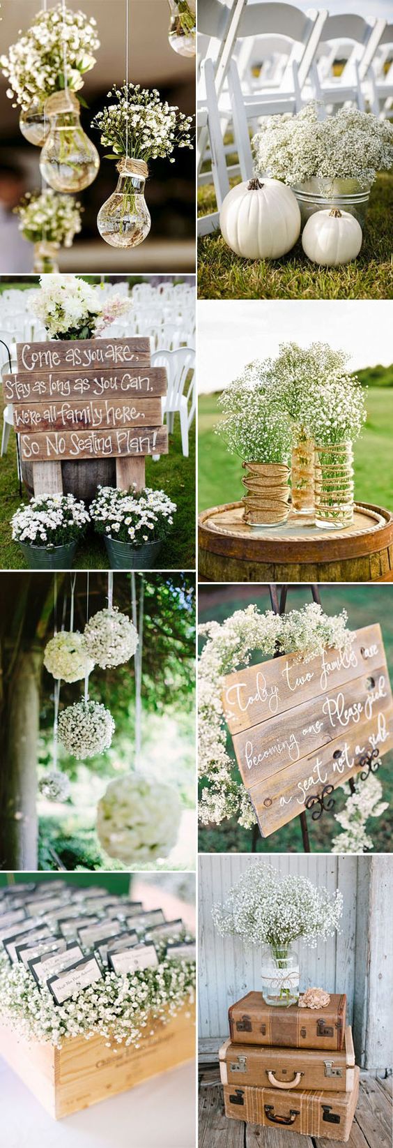Simply Chic Wedding Flower Decor Ideas