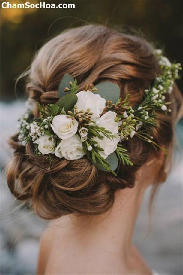 greenery wedding hair ideas